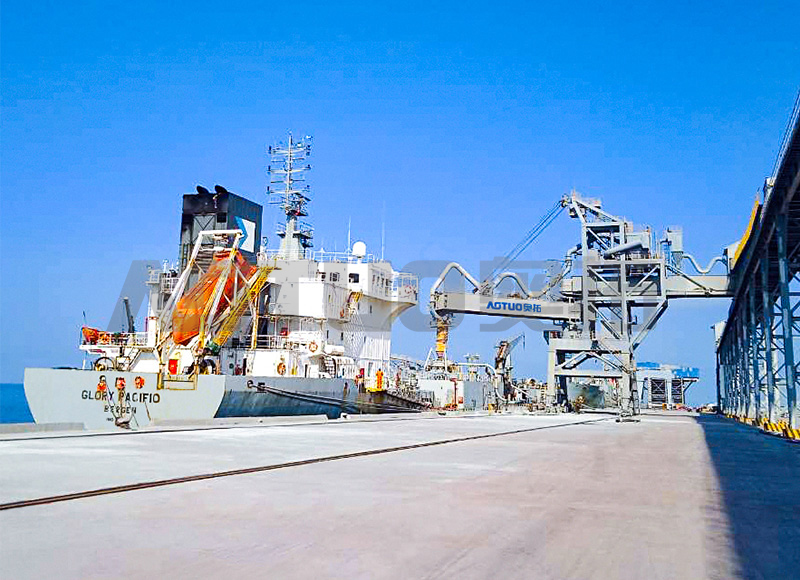 300-1500T / H 800-50000DWT Rail Mobile Ship Loader pour le chargement des matériaux en vrac