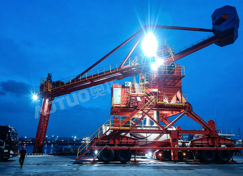 Déchargeur de navires à vis mobile sur pneus de 400 tph pour le projet Hainan
